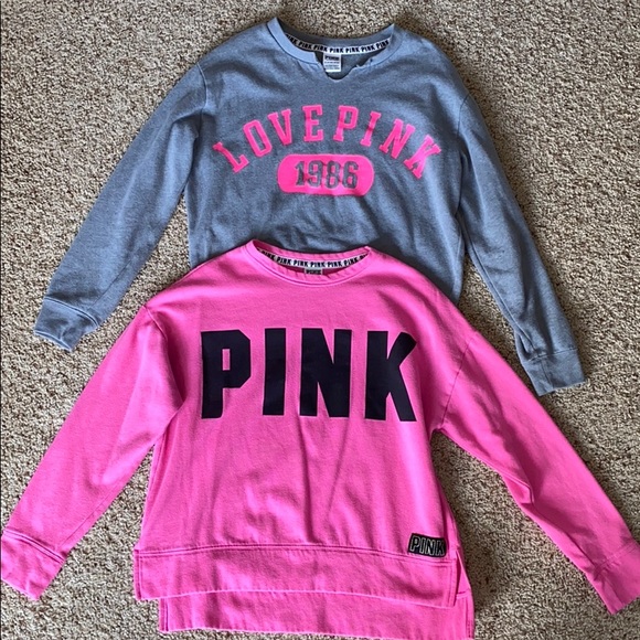 PINK Victoria's Secret Tops - VS PINK Sweatshirt Bundle - XS